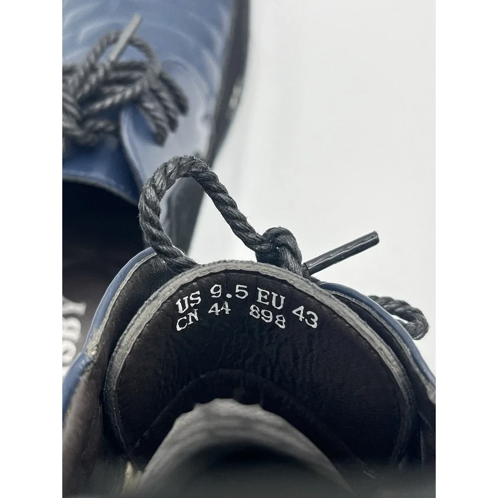 Gatsby Mens Black Blue Oxford Shoes Size 9.5 Modern Dress Casual Lace Up Derby